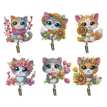 Load image into Gallery viewer, 6Pcs/Set Animal-Diamond Art Craft Wall Hooks