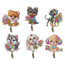 Load image into Gallery viewer, 6Pcs/Set Animal-Diamond Art Craft Wall Hooks