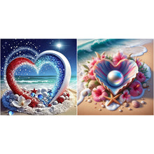 Load image into Gallery viewer, Love Beach-Full Round Diamond Painting-30x30cm