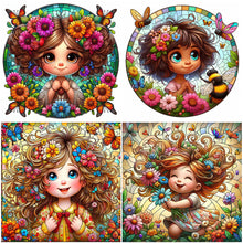 Load image into Gallery viewer, Flower Girl-Full Square Diamond Painting-35x35cm