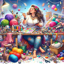 Load image into Gallery viewer, Girl-Full Round Diamond Painting-40x40cm