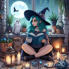 Load image into Gallery viewer, Magical Girl-Full Round Diamond Painting-50x50cm