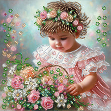 Load image into Gallery viewer, Flower Girl-Partial Special Diamond Painting-30x30cm