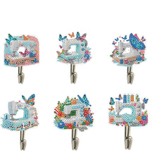 Load image into Gallery viewer, 6Pcs/Set Animal-Diamond Art Craft Wall Hooks