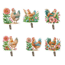 Load image into Gallery viewer, 6Pcs/Set Animal-Diamond Art Craft Wall Hooks