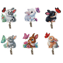 Load image into Gallery viewer, 6Pcs/Set Animal-Diamond Art Craft Wall Hooks