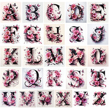 Load image into Gallery viewer, Daisy Butterfly 26 Alphabet-Full Round Diamond Painting-30x30cm