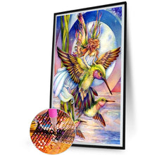 Load image into Gallery viewer, Girl With Hummingbird-Full Round Diamond Painting-30x50cm