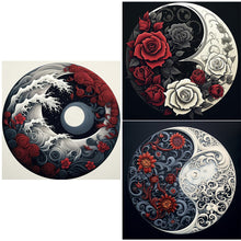 Load image into Gallery viewer, Yin And Yang Flowers-Full Round Diamond Painting-30x30cm