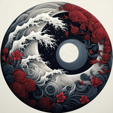 Load image into Gallery viewer, Yin And Yang Flowers-Full Round Diamond Painting-30x30cm