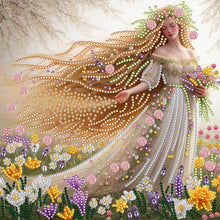 Load image into Gallery viewer, Girl With Long Golden Hair-Partial Special Diamond Painting-30x30cm
