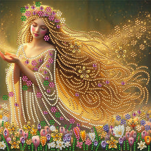 Load image into Gallery viewer, Girl With Long Golden Hair-Partial Special Diamond Painting-30x30cm