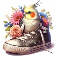 Load image into Gallery viewer, Yellow-Haired Parrot-Full Round Diamond Painting-30x30cm