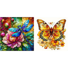 Load image into Gallery viewer, Butterfly Dragonfly-Full Round Diamond Painting-30x30cm