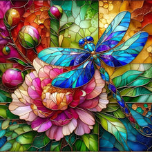 Load image into Gallery viewer, Butterfly Dragonfly-Full Round Diamond Painting-30x30cm