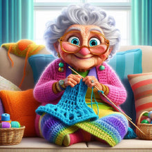 Load image into Gallery viewer, Handmade Girl-Full Round Diamond Painting-40x40cm