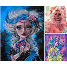Load image into Gallery viewer, Girl-Full Round Diamond Painting-40x50cm