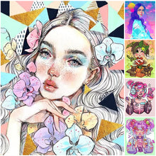Load image into Gallery viewer, Girl-Full Round Diamond Painting-40x50cm