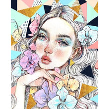 Load image into Gallery viewer, Girl-Full Round Diamond Painting-40x50cm
