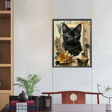 Load image into Gallery viewer, Cat-Full Round Diamond Painting-40x50cm