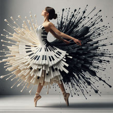 Load image into Gallery viewer, Piano Girl-Full Round Diamond Painting-40x40cm