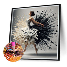 Load image into Gallery viewer, Piano Girl-Full Round Diamond Painting-40x40cm