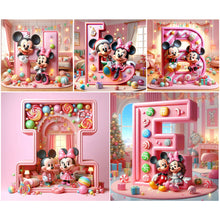 Load image into Gallery viewer, Mickey Letters-Full Round Diamond Painting-40x40cm