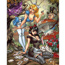 Load image into Gallery viewer, Disney Alice-Full Round Diamond Painting-40x50cm