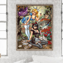 Load image into Gallery viewer, Disney Alice-Full Round Diamond Painting-40x50cm