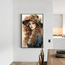Load image into Gallery viewer, Retro Poster Ladies-Full Round Diamond Painting-40x60cm-Large Size