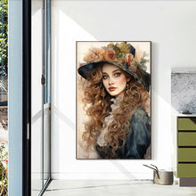 Load image into Gallery viewer, Retro Poster Ladies-Full Round Diamond Painting-40x60cm-Large Size