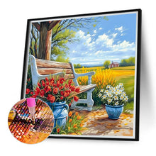 Load image into Gallery viewer, Country Bench-Full Round Diamond Painting-40x40cm