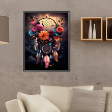 Load image into Gallery viewer, Flower Dream Catcher-Full Round Diamond Painting-30x40cm