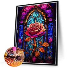 Load image into Gallery viewer, Rose Glass Painting-Full Round Diamond Painting-40x50cm
