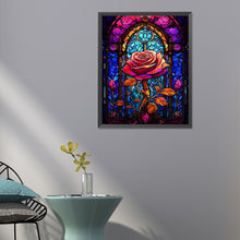 Load image into Gallery viewer, Rose Glass Painting-Full Round Diamond Painting-40x50cm