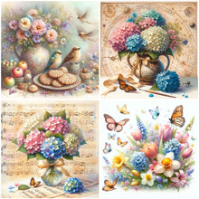 Load image into Gallery viewer, Flower-Full Round Diamond Painting-30x30cm