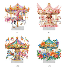 Load image into Gallery viewer, Carousel-Single Side Drill-Acrylic Diamond Desktop Ornament