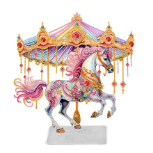 Load image into Gallery viewer, Carousel-Single Side Drill-Acrylic Diamond Desktop Ornament