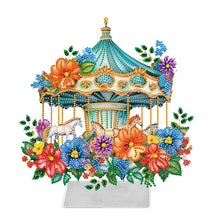 Load image into Gallery viewer, Carousel-Single Side Drill-Acrylic Diamond Desktop Ornament