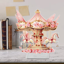 Load image into Gallery viewer, Carousel-Single Side Drill-Acrylic Diamond Desktop Ornament