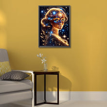 Load image into Gallery viewer, Girl-Full Round Diamond Painting-45x60cm-Large Size