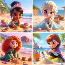 Load image into Gallery viewer, Beach Princess-Full Round Diamond Painting-40x40cm