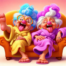 Load image into Gallery viewer, Funny Grandma-Full Round Diamond Painting-30x30cm
