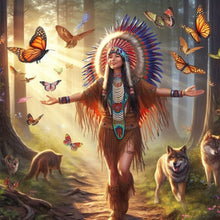 Load image into Gallery viewer, Indians-Full Round Diamond Painting-40x40cm