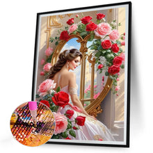 Load image into Gallery viewer, Rose Lady-Full Round Diamond Painting-30x40cm