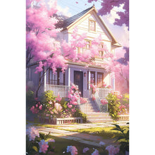 Load image into Gallery viewer, Cabin In The Woods-Full Round Diamond Painting-40x60cm-Large Size