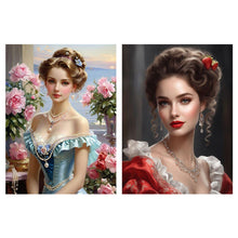 Load image into Gallery viewer, Lady-Full Round Diamond Painting-30x40cm