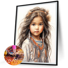 Load image into Gallery viewer, Indian Girl-Full Round Diamond Painting-30x40cm