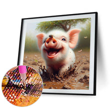 Load image into Gallery viewer, Piggy-Full Round Diamond Painting-30x30cm