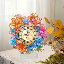 Load image into Gallery viewer, Lily-DIY Diamond Desk Ornament Clock